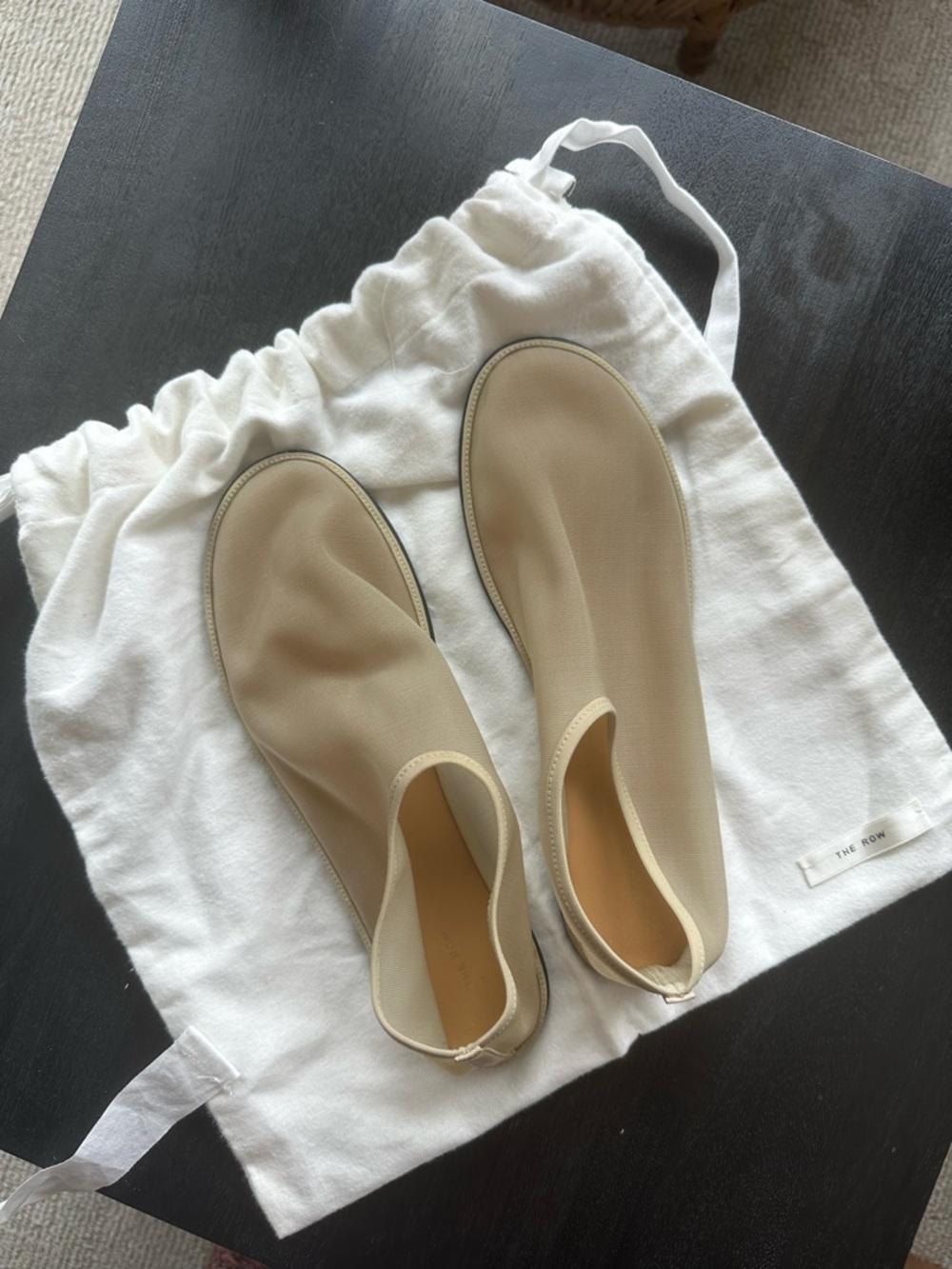 The Row Beige MESH Ballet Flats